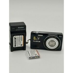 Fujifilm FinePix JZ250 16MP Digital Camera Black READ Menu Button Issue Bundle
